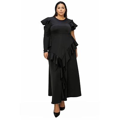 L I V D Women's Plus Vivienne Ruffled Maxi Dress