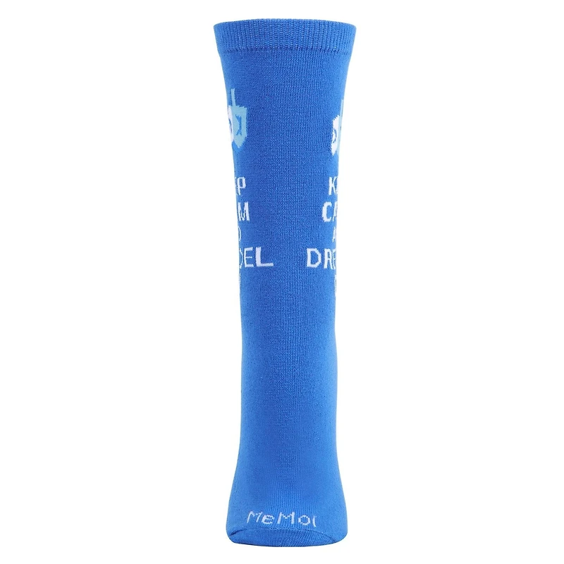 MeMoi Keep Calm & Dreidel On Holiday Crew Socks