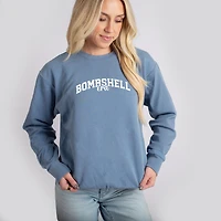 Simply Sage Market - Women's Lightweight Garment Dyed Sweatshirt Bombshell Era Arched