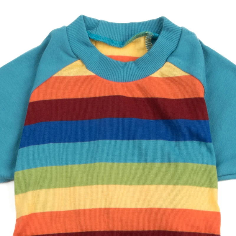Leveret Dog Cotton Rainbow Striped Pajamas
