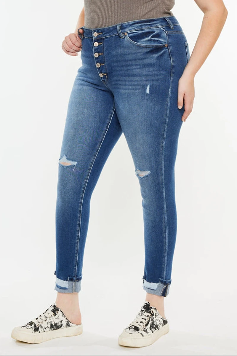 KanCan Women's Plus High Rise Ankle Skinny Jeans Dorah