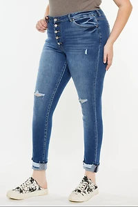 KanCan Women's Plus High Rise Ankle Skinny Jeans Dorah