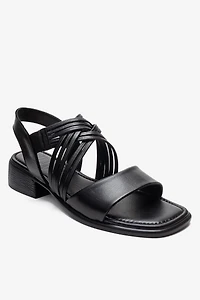 Forever & Always Womens Livello Leather Multi Strap Sandal