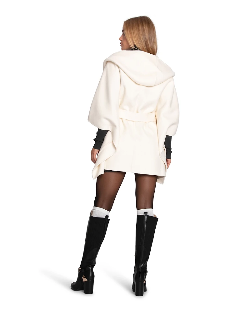 Belle & Bloom Womens Jackson Landing Wool Blend Cape Coat
