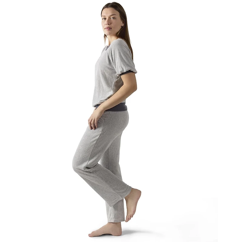 MeMoi Women's Bamboo-Blend Spa Terry Matching Top and Pants Set