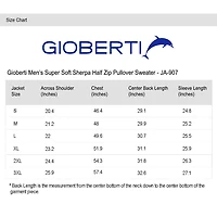 Gioberti Men's Super Soft Sherpa 1/4 Zip Pullover Sweater