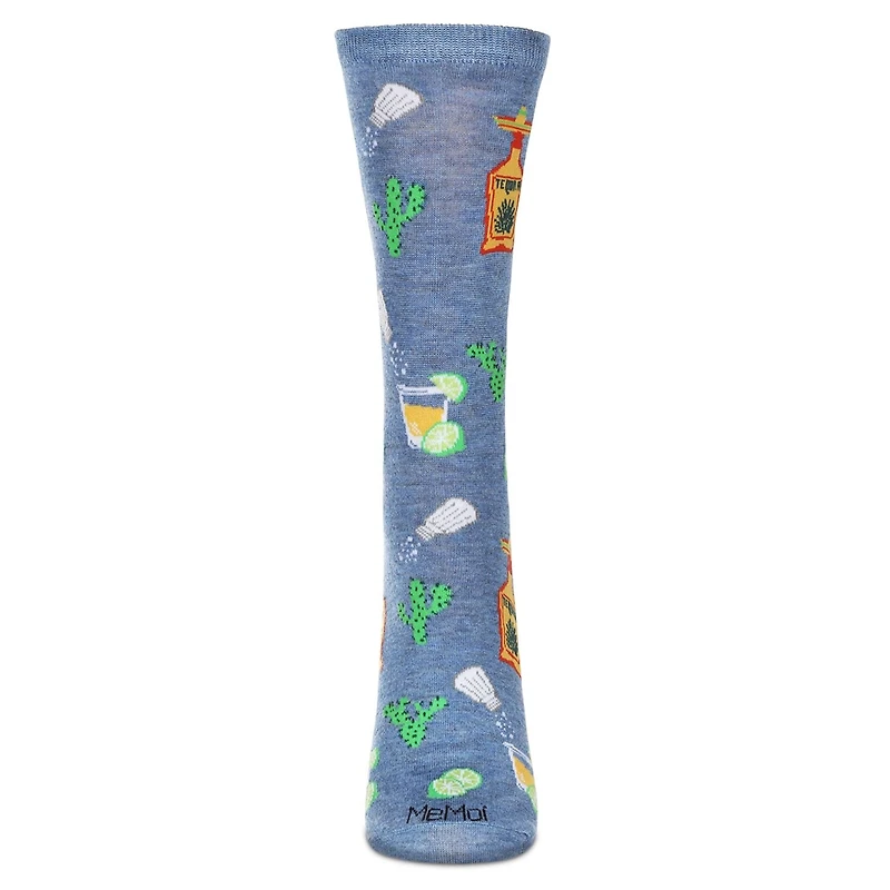 MeMoi Women's Tequila & Lime Rayon From Bamboo Crew Socks