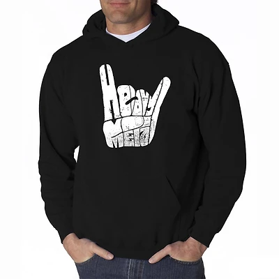 LA Pop Art Heavy Metal - Men's Word Hooded Sweatshirt