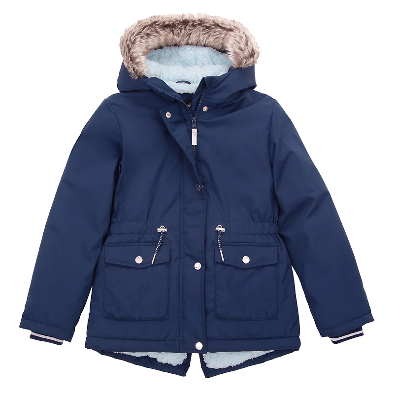 Rokka&Rolla Little & Big Kid Girls Mid-Length Fleece Lined Parka
