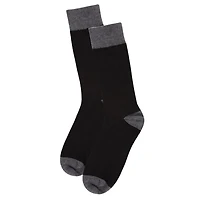 MeMoi Men's Rib Knit Luxuriously Soft Cashmere Crew Socks