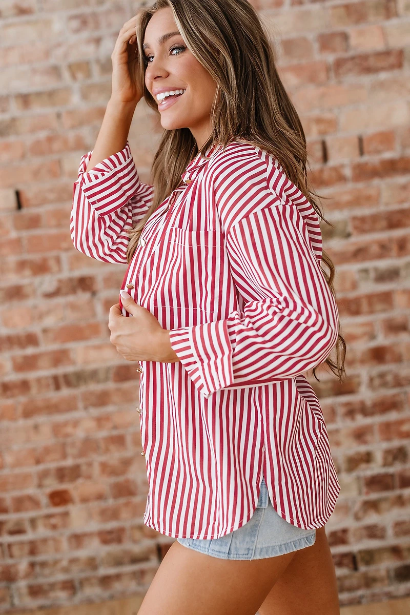 Threaded Pear Women's Mariah Side Slit Loose Shirt