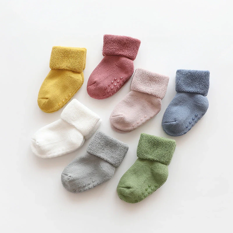 MyKids-USA Baby Thickened Soft Cotton Anti-Slip Floor Socks