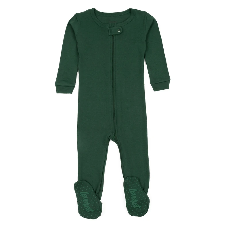 Leveret Baby Boho Solid Cotton Footed Pajamas