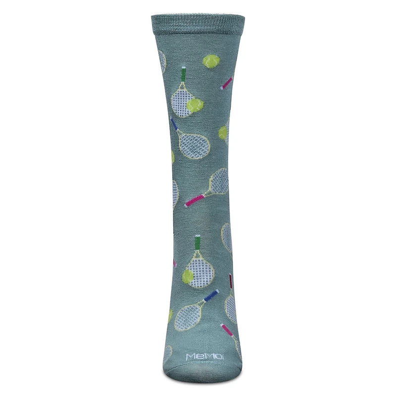 MeMoi Women's Tennis Rayon From Bamboo Crew Socks