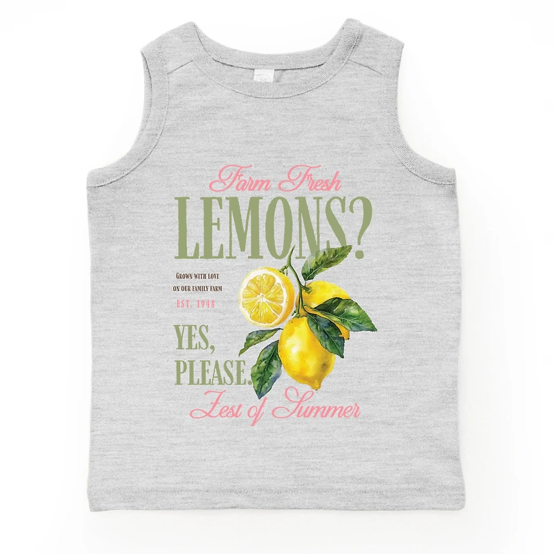 The Juniper Shop - Farm Fresh Lemons Zest of Summer Youth Tank Top