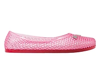 bebe Womens Jelly Flats with Charms Slip On Lightweight Shoes