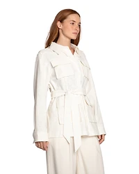Belle & Bloom Womens Still Storm Belted Safari Jacket