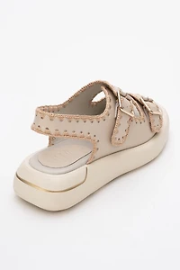 Forever & Always Womens Douro Braided Rope Strap Leather Sandals
