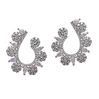AGP PARIS Womens Contemporary U Shaped Hoop Earrings