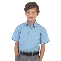 Gioberti Boy's Short Sleeve Solid Dress Shirt