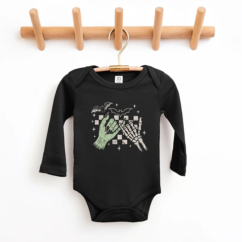 The Juniper Shop - Infant Long Sleeve Bodysuit Pinky Promise Skeleton