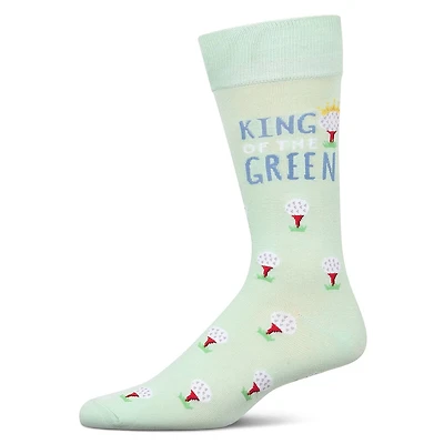 MeMoi Men's King of the Green Bamboo Crew Socks