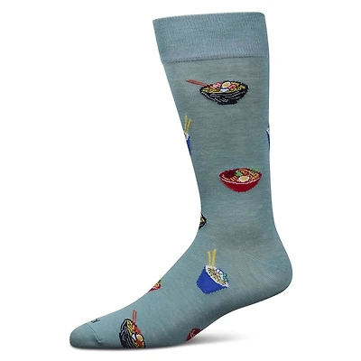 MeMoi Men's Ramen Rayon From Bamboo Crew Socks