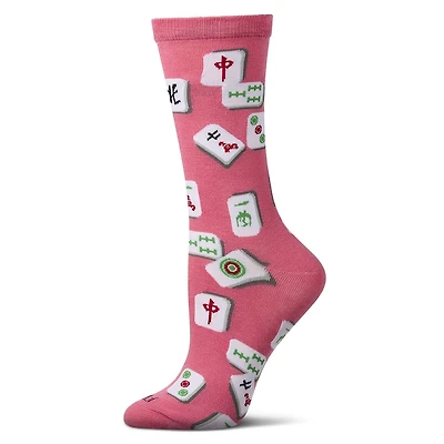 MeMoi Mahjong Bamboo Blend Crew Socks
