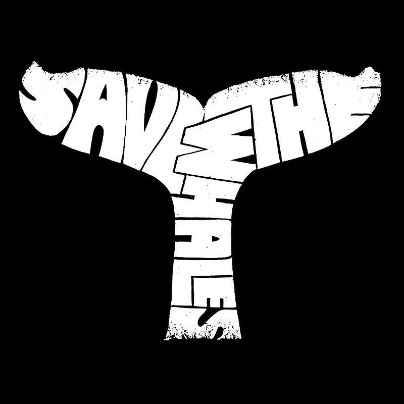 LA Pop Art Men's Word T-Shirt - Save The Whales