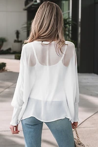 Threaded Pear Women's Gwen Sleeve Dolman Blouse Long Top