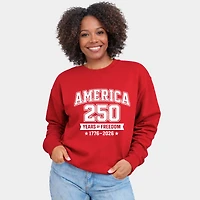 Simply Sage Market - America 250 Years of Freedom Varsity  Women's Graphic Sweatshirt