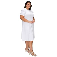 L I V D Women's Plus Size Aleyna Flare Dress