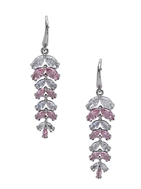 AGP PARIS Womens Leaf Cluster Drop Earrings