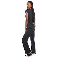 MeMoi Women's Cap-Sleeve T-Shirt and Matching Pants Set