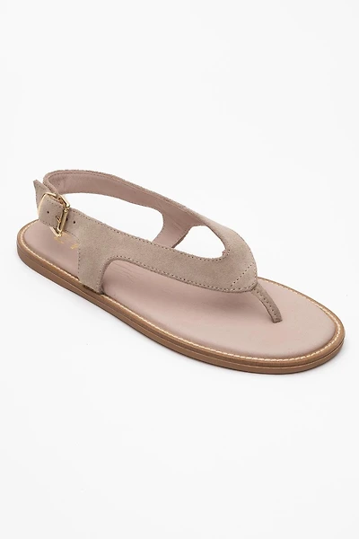 Forever & Always Womens Belinda Leather Thong Sandalss