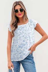 Threaded Pear Women's Beatrice Bow Back Square Blouse