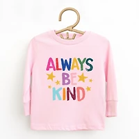The Juniper Shop - Always Be Kind Stars Toddler Long Sleeve Graphic Tee