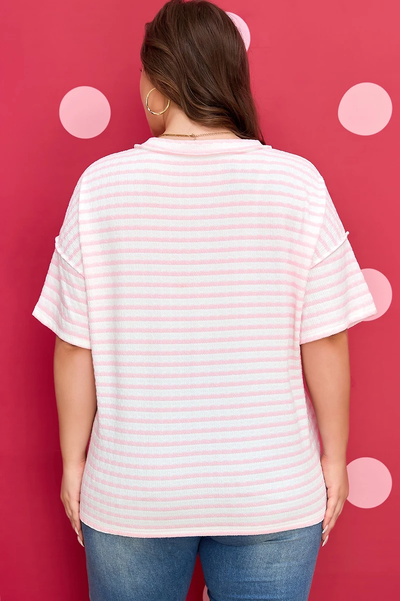 Threaded Pear Women's Nora Seam Patchwork T PLUS Shirt