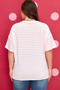Threaded Pear Women's Nora Seam Patchwork T PLUS Shirt
