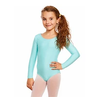 Leveret Girls Long Sleeve Bright Solid Stretch Dance Leotard