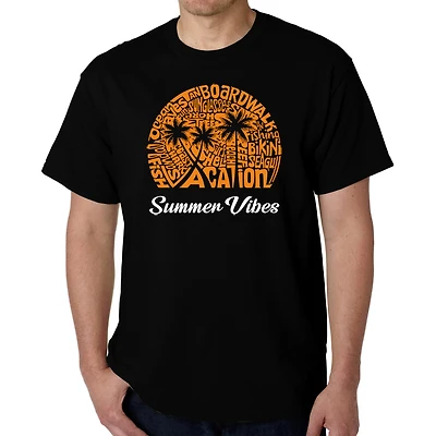 LA Pop Art Men’s Word T-Shirt - Summer Vibes