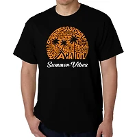 LA Pop Art Men’s Word T-Shirt - Summer Vibes