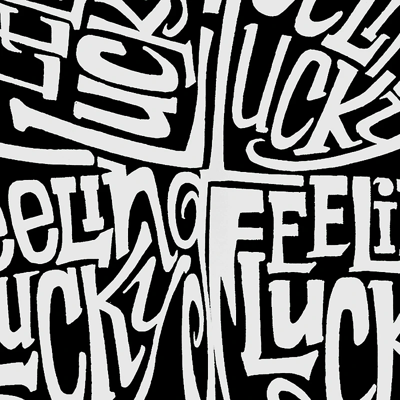 LA Pop Art Feeling Lucky - Mens Word Crew Sweatshirt