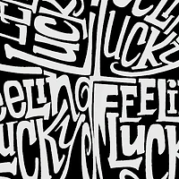 LA Pop Art Feeling Lucky - Mens Word Crew Sweatshirt
