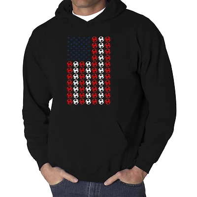 LA Pop Art Soccer Flag - Men's Word Hooded Sweatshirt
