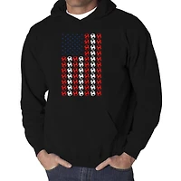 LA Pop Art Soccer Flag - Men's Word Hooded Sweatshirt