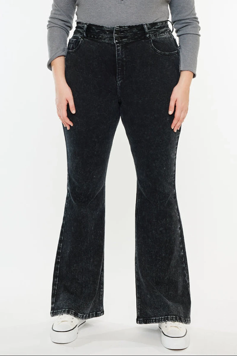 KanCan Women's Plus Ultra High Rise Flare Jeans Amirah