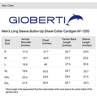 Gioberti Men's Heavy Weight Shawl Collar Knitted Regular Fit Cardigan With Faux Suede Elbow Patch