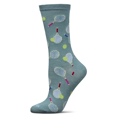 MeMoi Women's Tennis Rayon From Bamboo Crew Socks