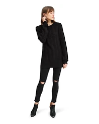 Belle & Bloom Womens At Last Cable Knit Jumper with Slit